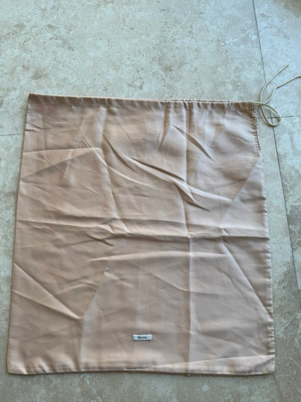 Prada Dust Bag Storage Cover Drawstring Rose Gold 17" x 16"